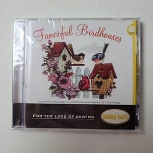 Baby Lock Fanciful Birdhouses Embroidery Designs CD-ROM 2004 Nature Bird Theme